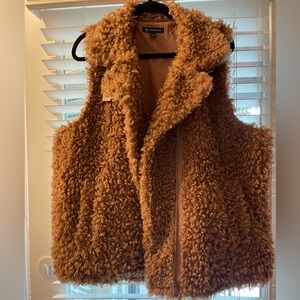 INC brand furry vest